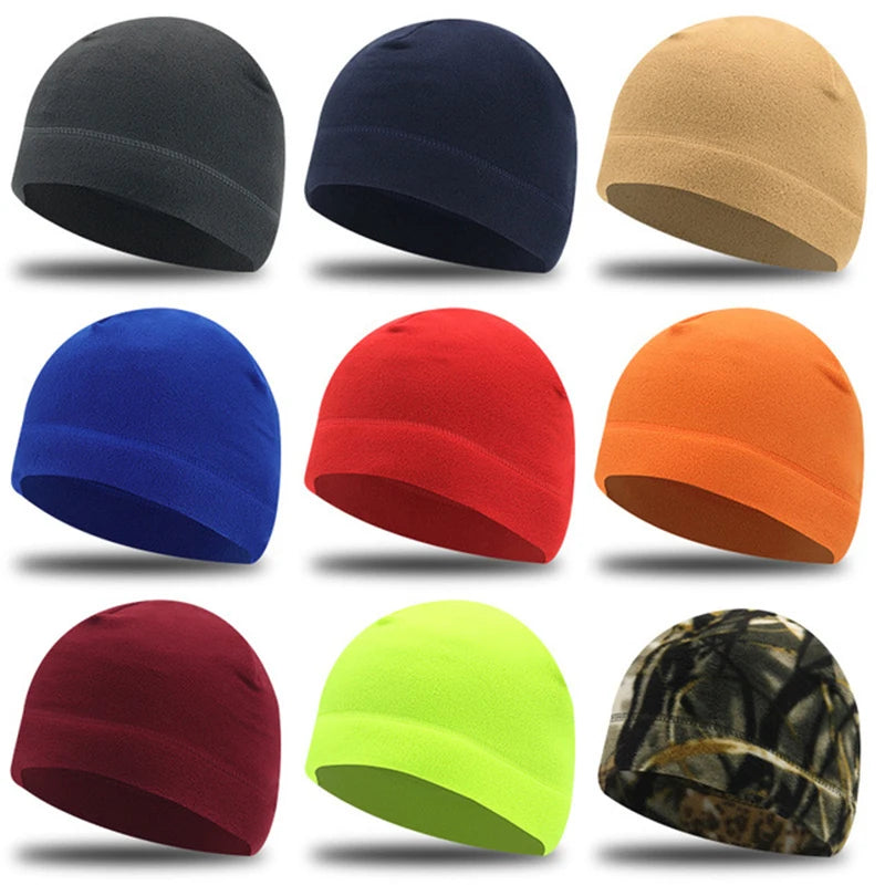 Winter Warm Beanies Soft Men Ski Cycling Tactical cap Anti-static Hiking Spring Polar Fleece Running Windproof