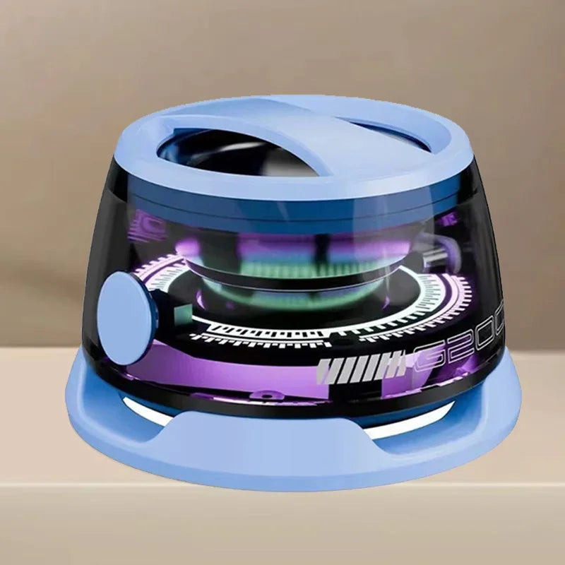v5.3 Bluetooth Speaker with Multi-RGB Color Light and Magnetic Phone Holder for Shower Room Bike Car Outdoor Gifts for Teens