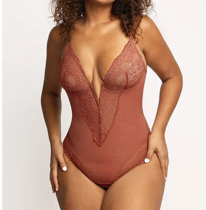 Body Gainant Sculptant à Dentelle