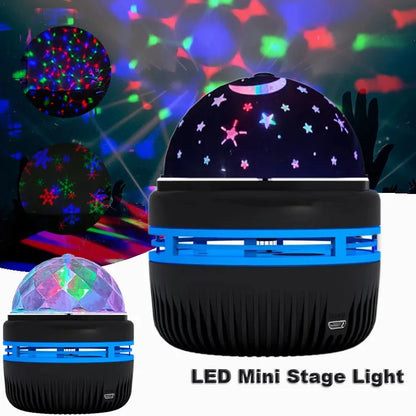 LED Star Galaxy Projector Lamp USB Auto Rotating