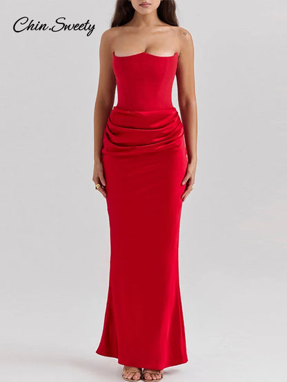 ROSALIND MAXI DRESS - RED