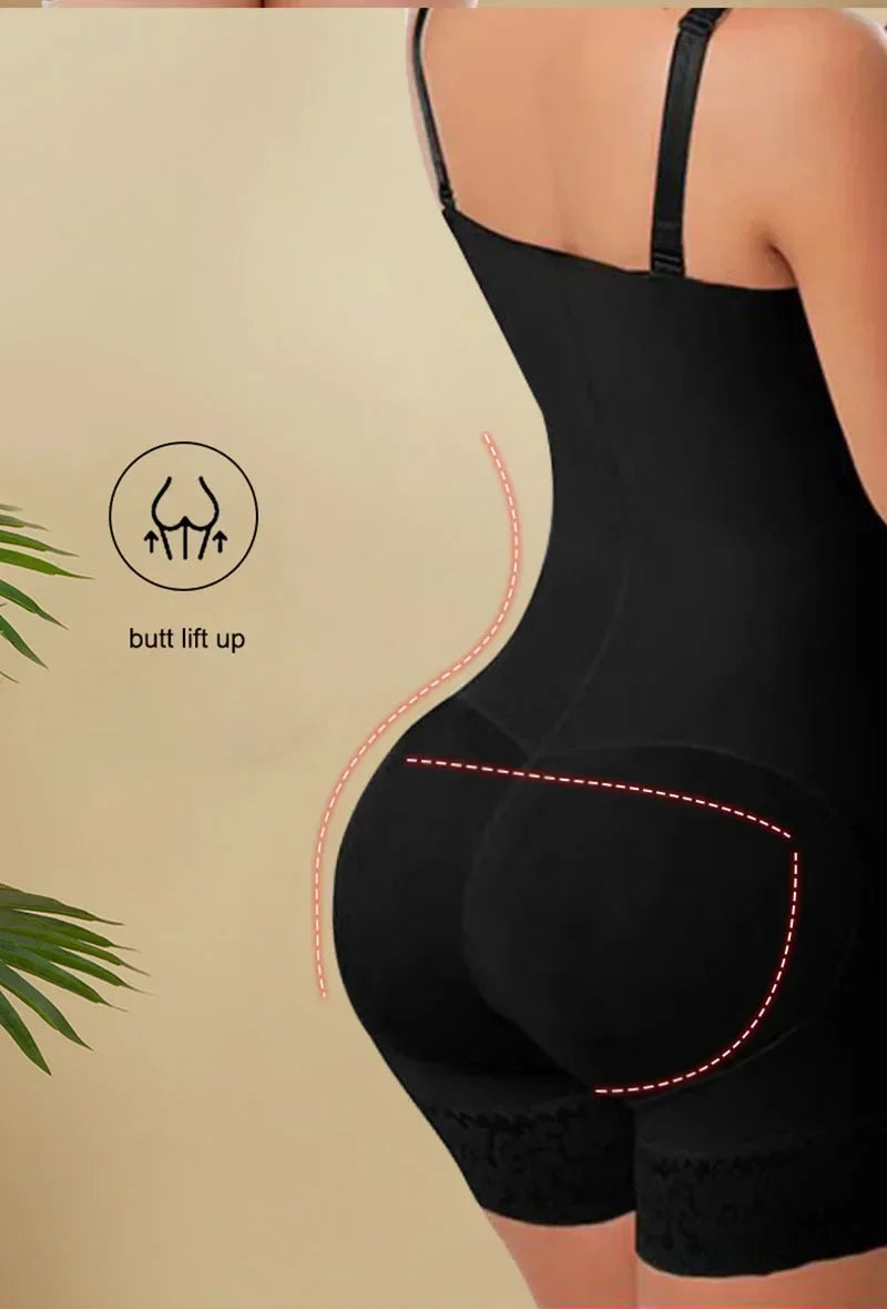 AirSlim Firm Tummy Compression Bodysuit Shaper With Butt Lifter