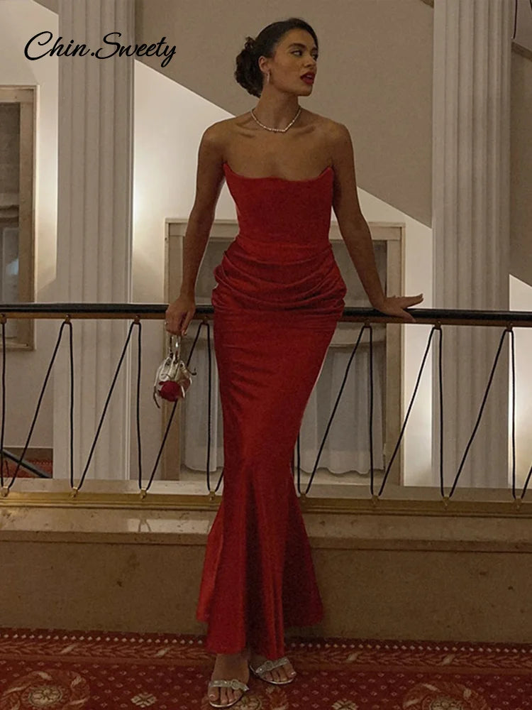 ROSALIND MAXI DRESS - RED