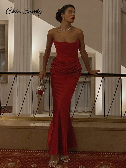 ROSALIND MAXI DRESS - RED