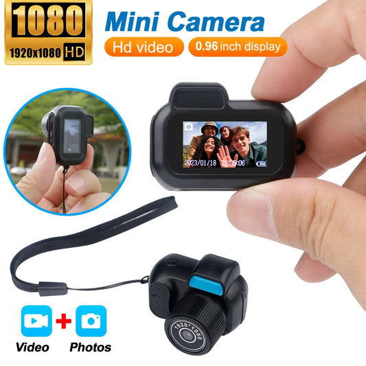 Mini Camera With 0.96in Screen CMOS Indoor Home Outdoor 1080P Sports Portable