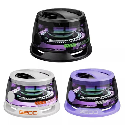 v5.3 Bluetooth Speaker with Multi-RGB Color Light and Magnetic Phone Holder for Shower Room Bike Car Outdoor Gifts for Teens