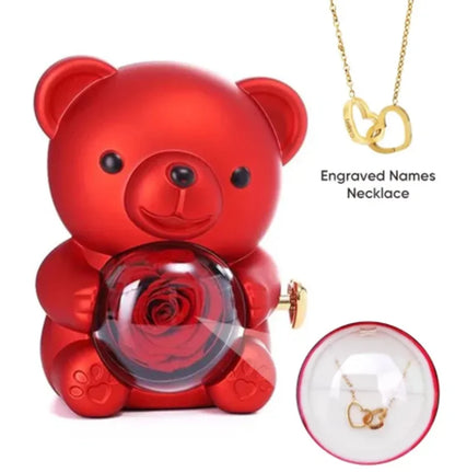 Charm Forever Rose Bear