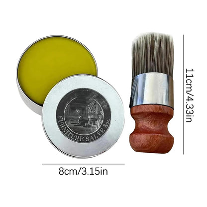 Leather Salve For Furniture Revives Dried-Out Smooth Leather With Brush All-Natural