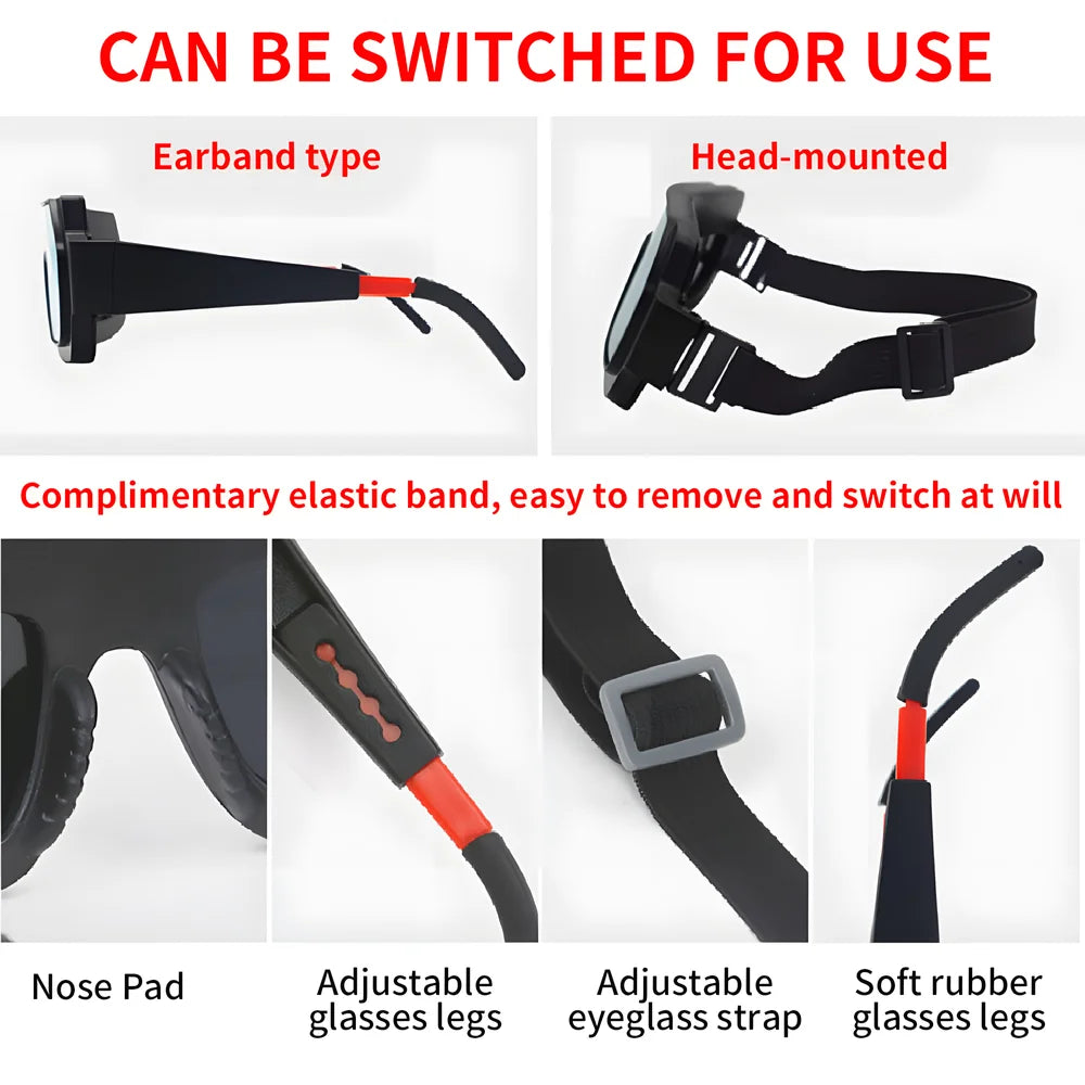 Auto Darkening Welding Goggle, Clear Viewing Safety Protective Welding Glasses 0.1